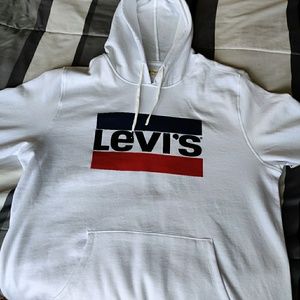 Levis lightweight white hoodie